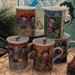 Betty Boop Collectible 6pc Mug Set